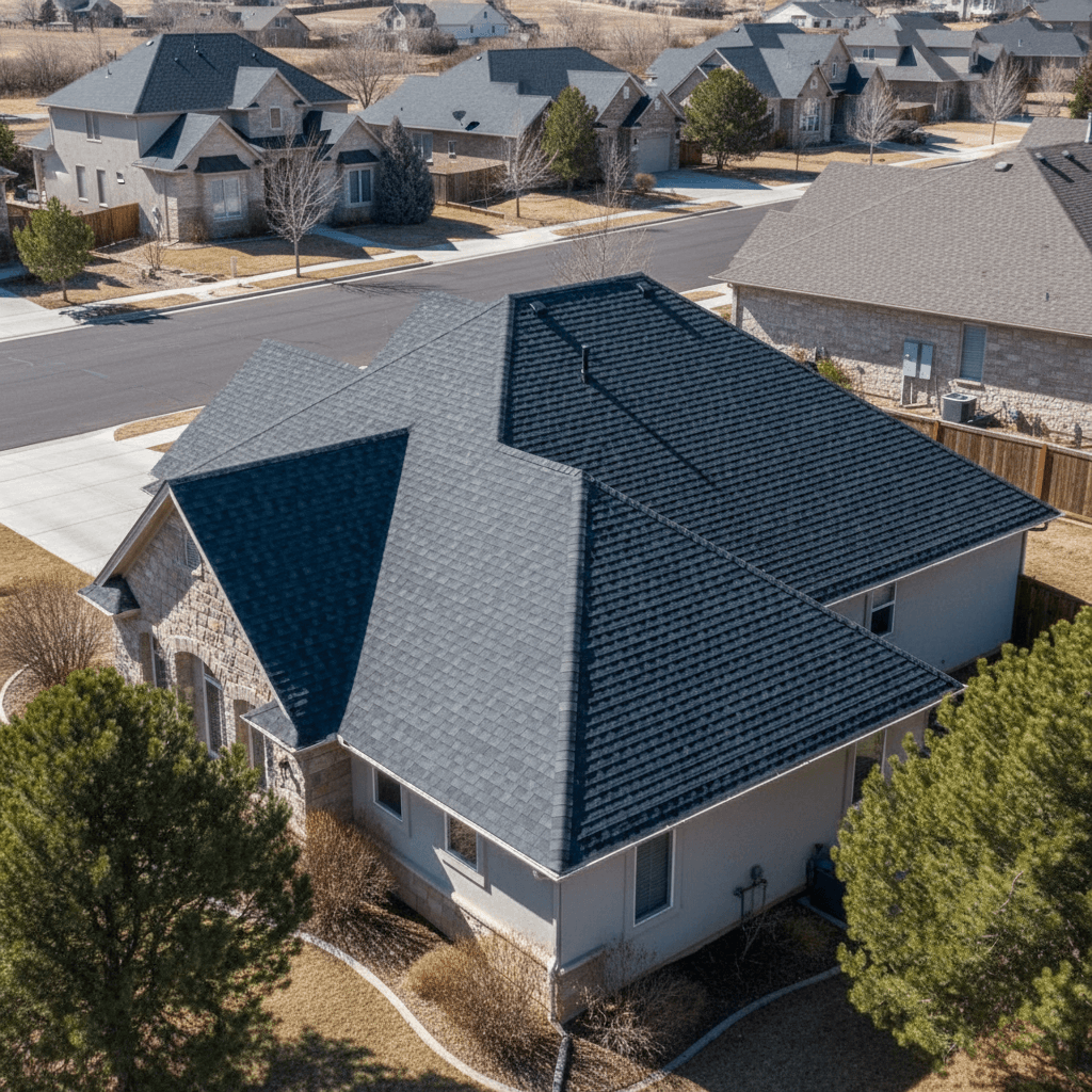 Residential home with quality roofing